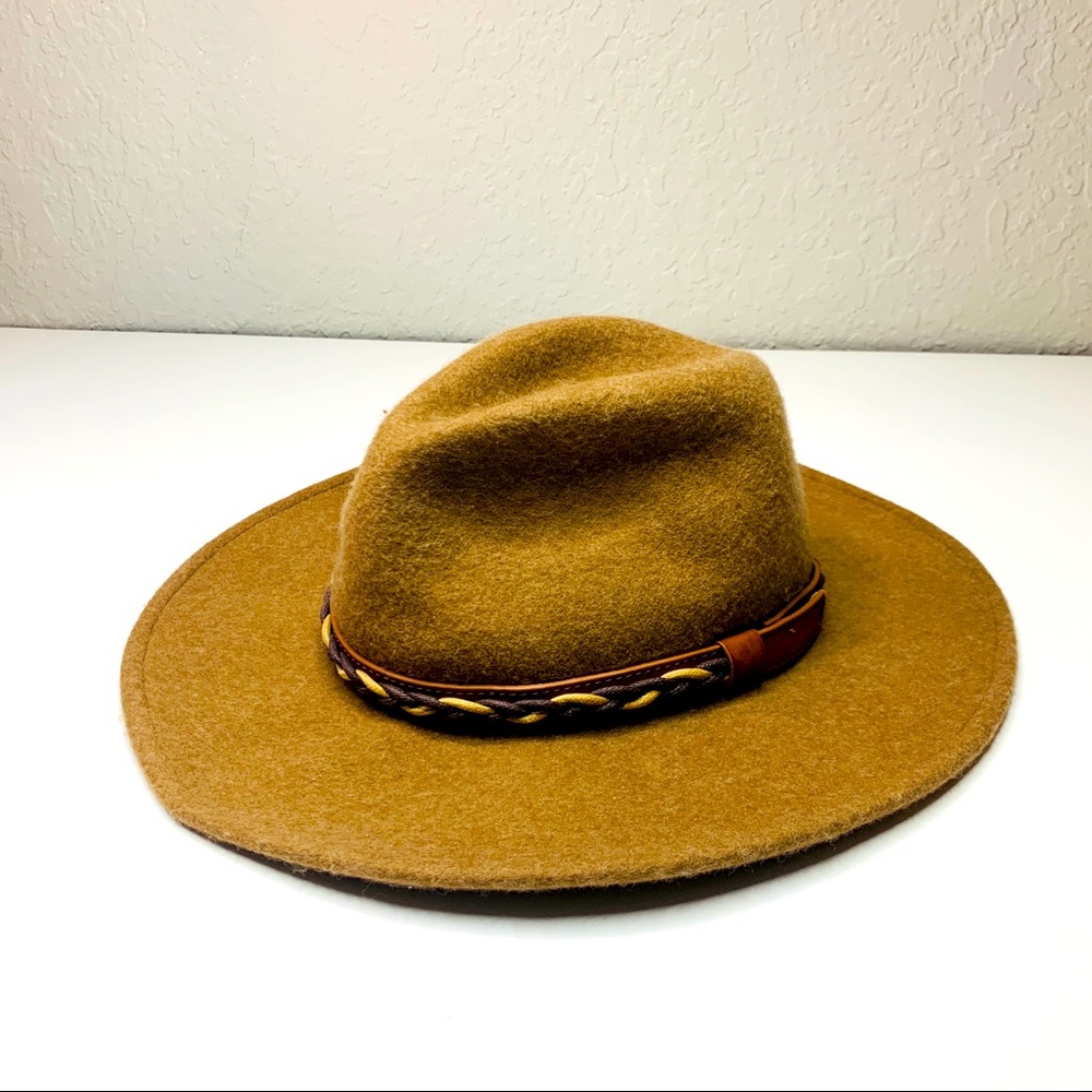 ADORA Wool Fedora with Braided Leather Band